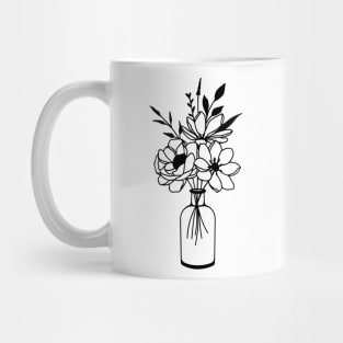 Minimal pot flowers Mug